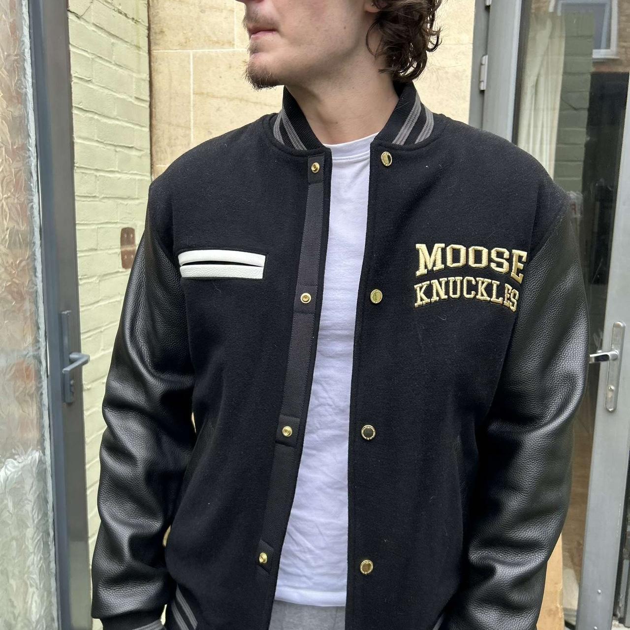Moose knuckle varsity jacket new with tags never | Depop