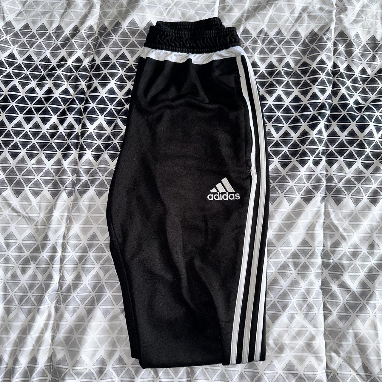 Adidas Men's Black and White Joggers-tracksuits | Depop