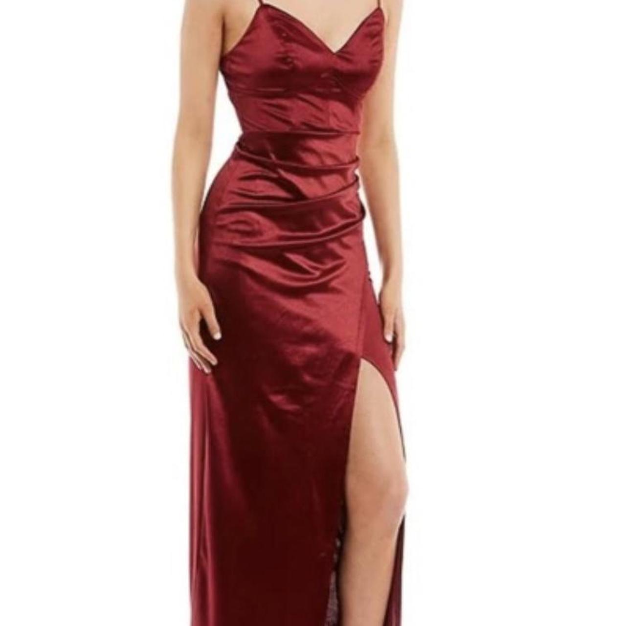 Dillards maroon prom dress best sale