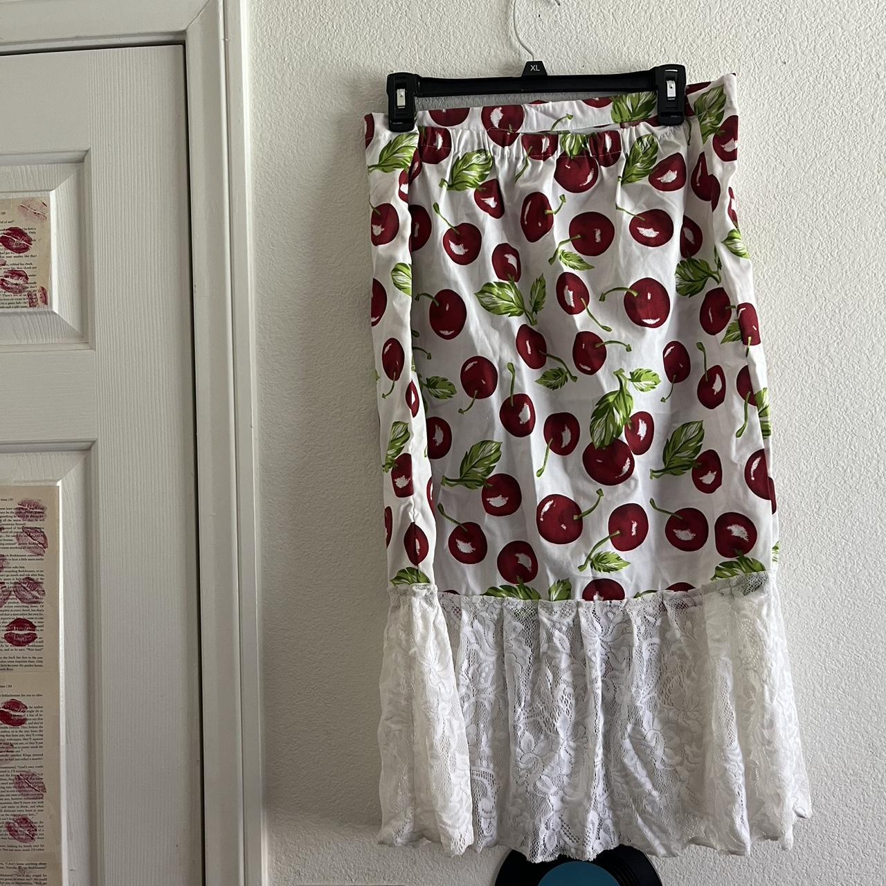 Women's Skirt - White/Multi - L – handmade cherry… - image 2