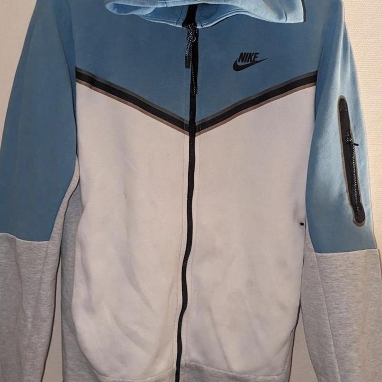 Nike tech fleece ice blue & white colourway open to... - Depop