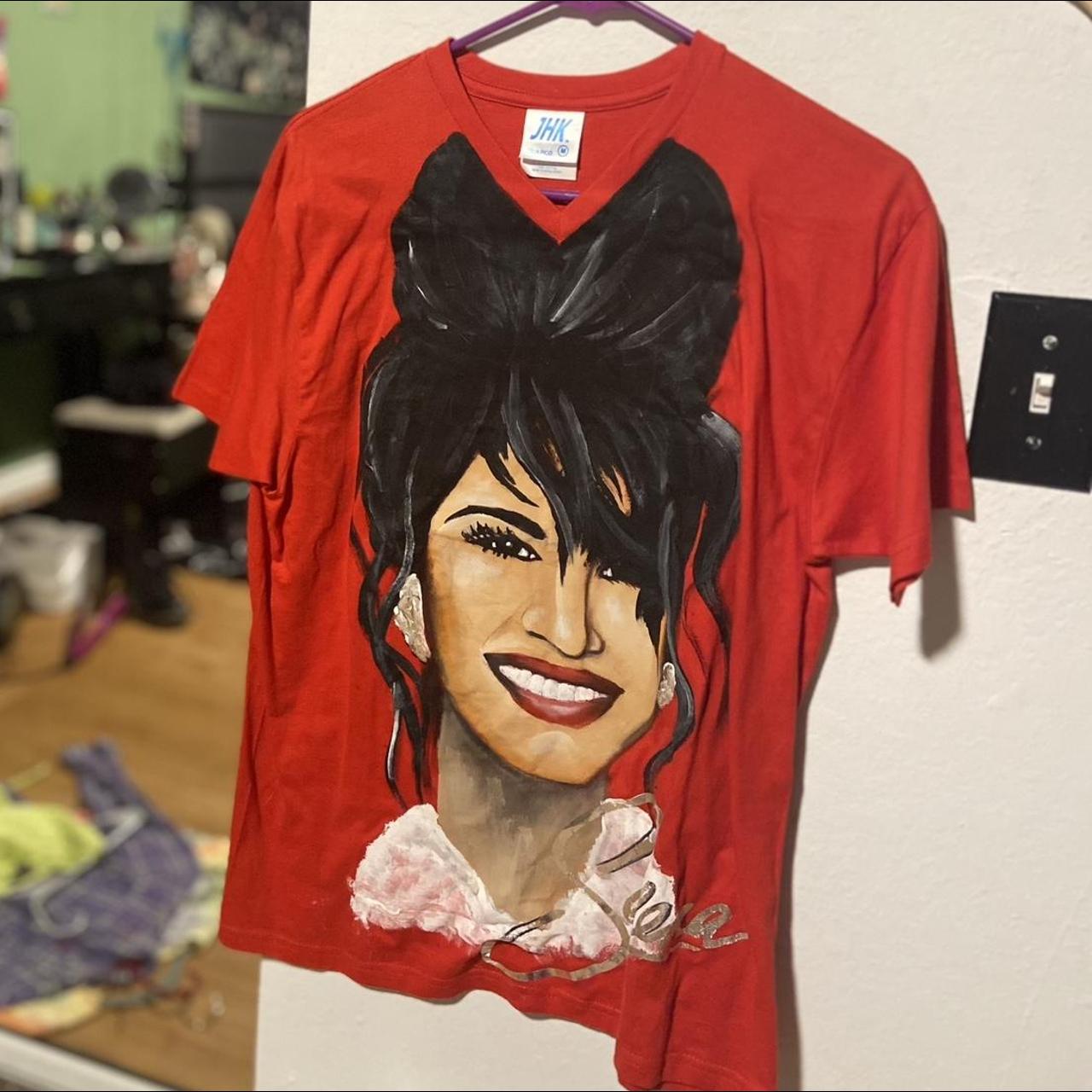 Hand-painted Selena Quintanilla jacket that I made - Depop