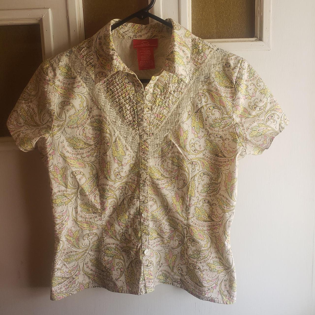 💎VINTAGE💎 Oscar De La Renta Blouse Womens size... - Depop