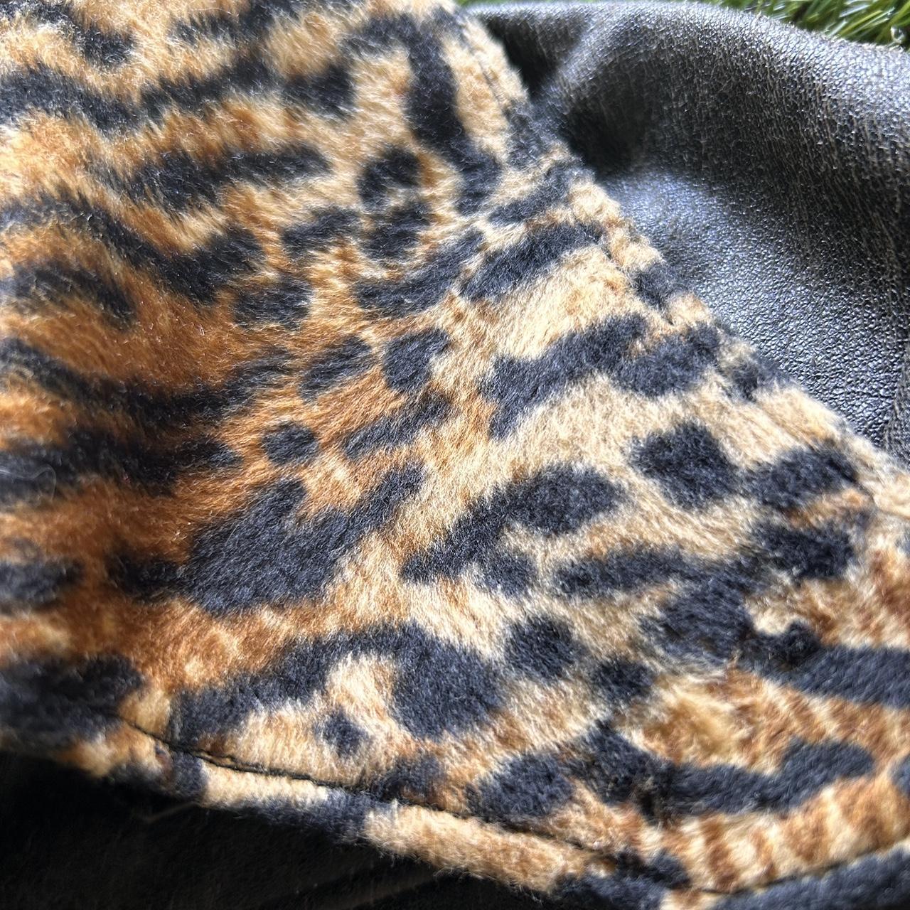 buffalo bobs cheetah print leather jacket width: | Depop