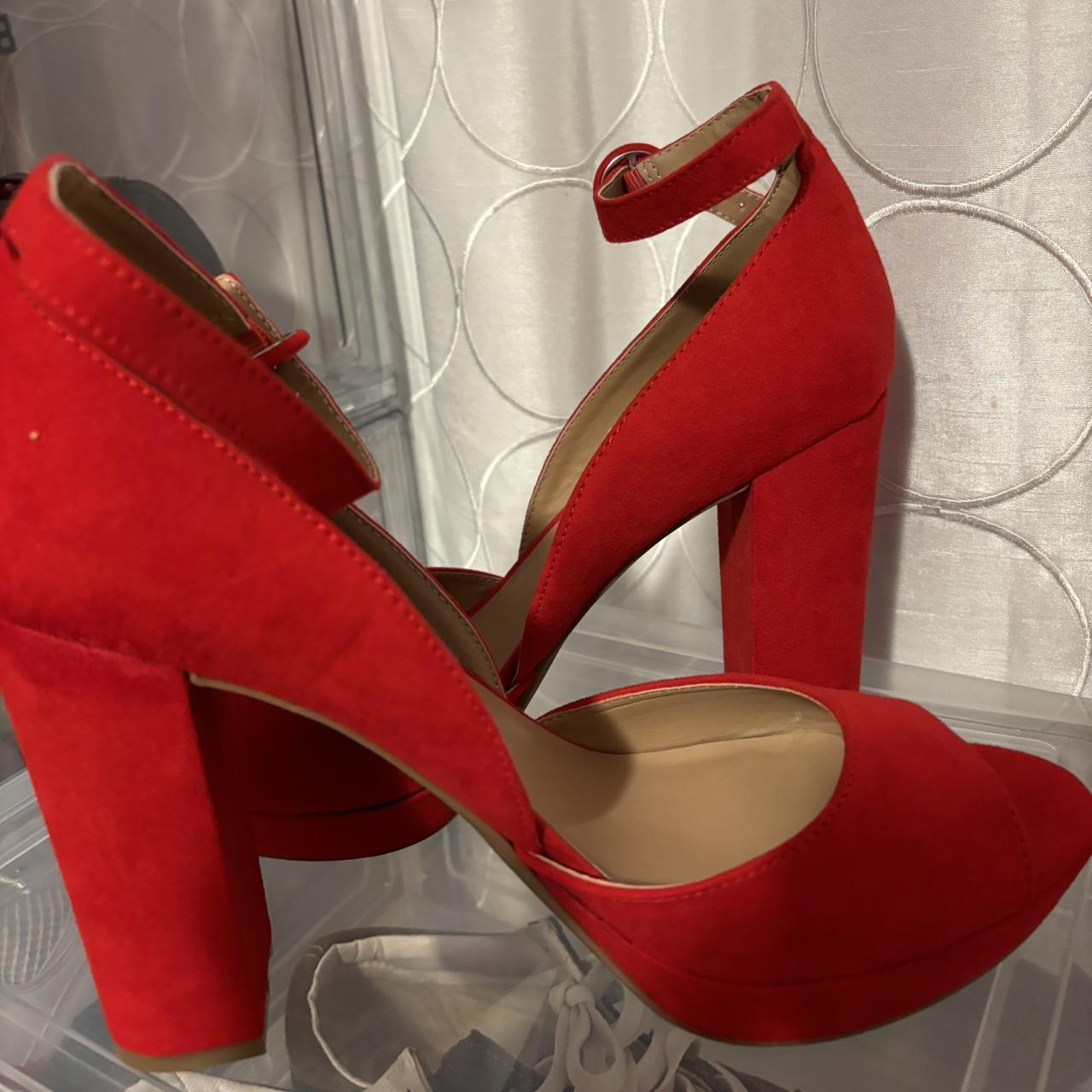 Peep Toe Block Heel Sandals Macys Sun Stone Macy's Red Shoes