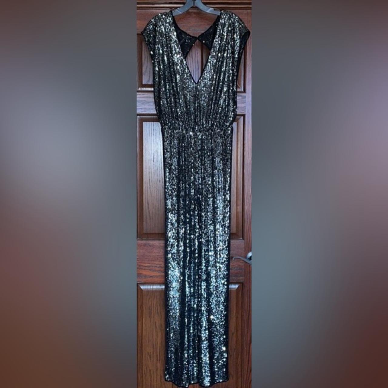 BCBGMAXAZRIA Sequin Wide Leg Depop