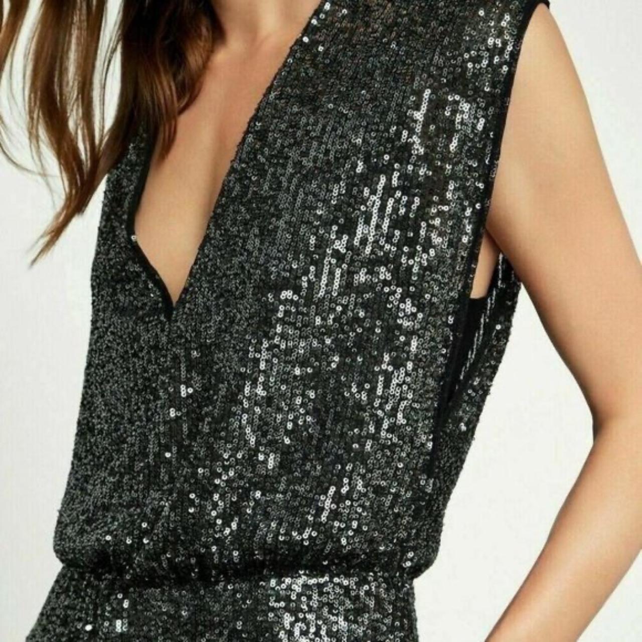 BCBGMAXAZRIA Sequin Wide Leg Depop