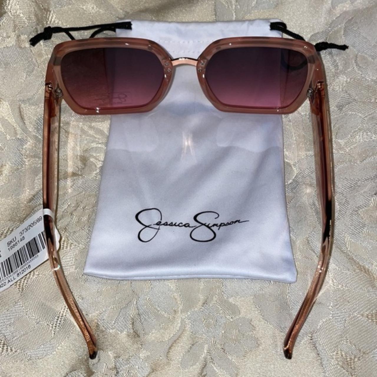 Jessica Simpson Square Glam Sunglasses