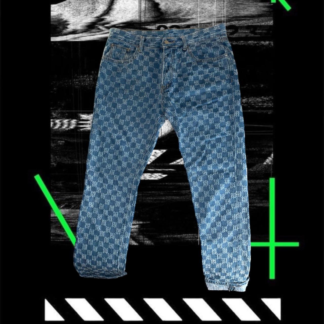 MNML D407 Checker Straight Denim Blue...