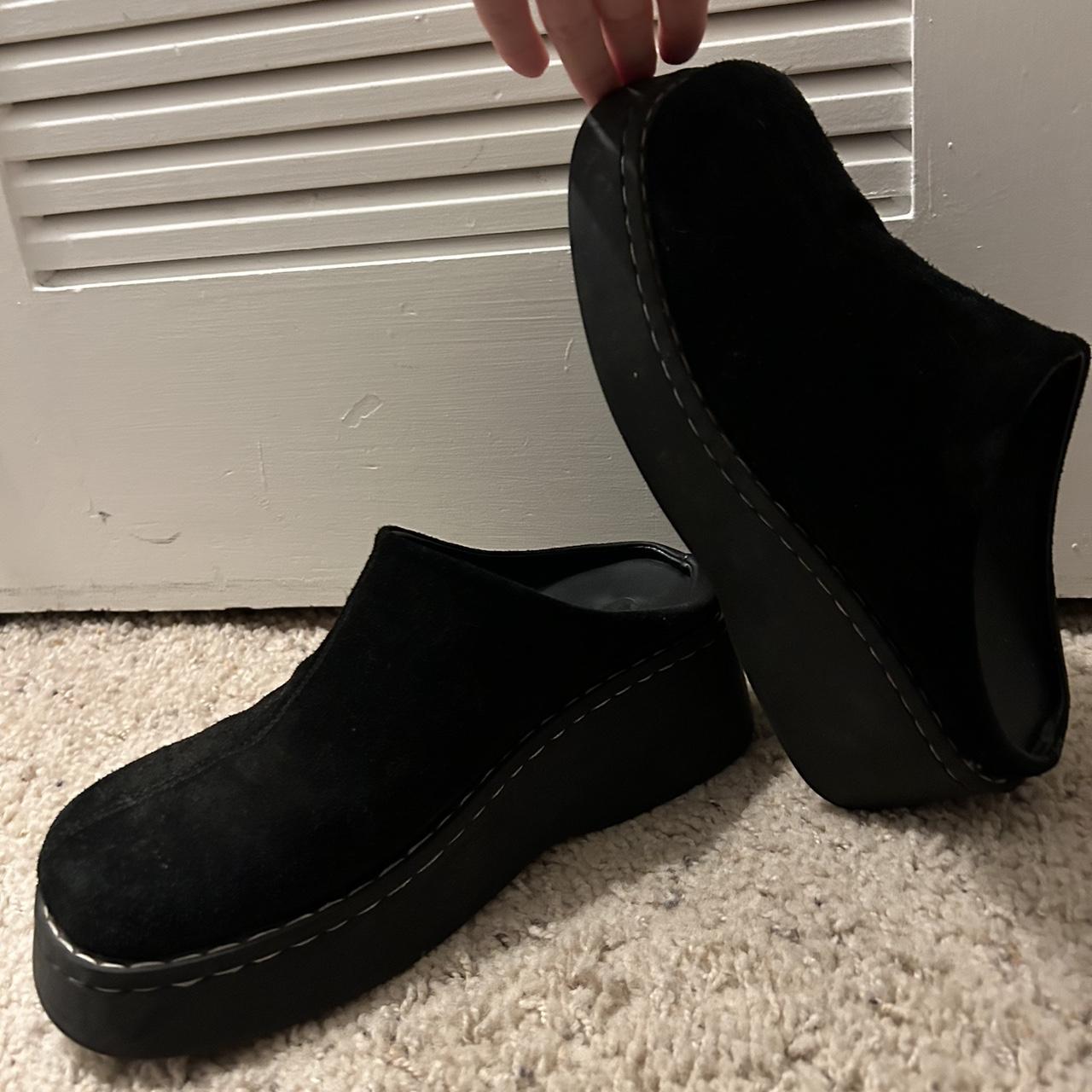 UNIF Lurk Mule clog in black suede size women’s 9.... - Depop