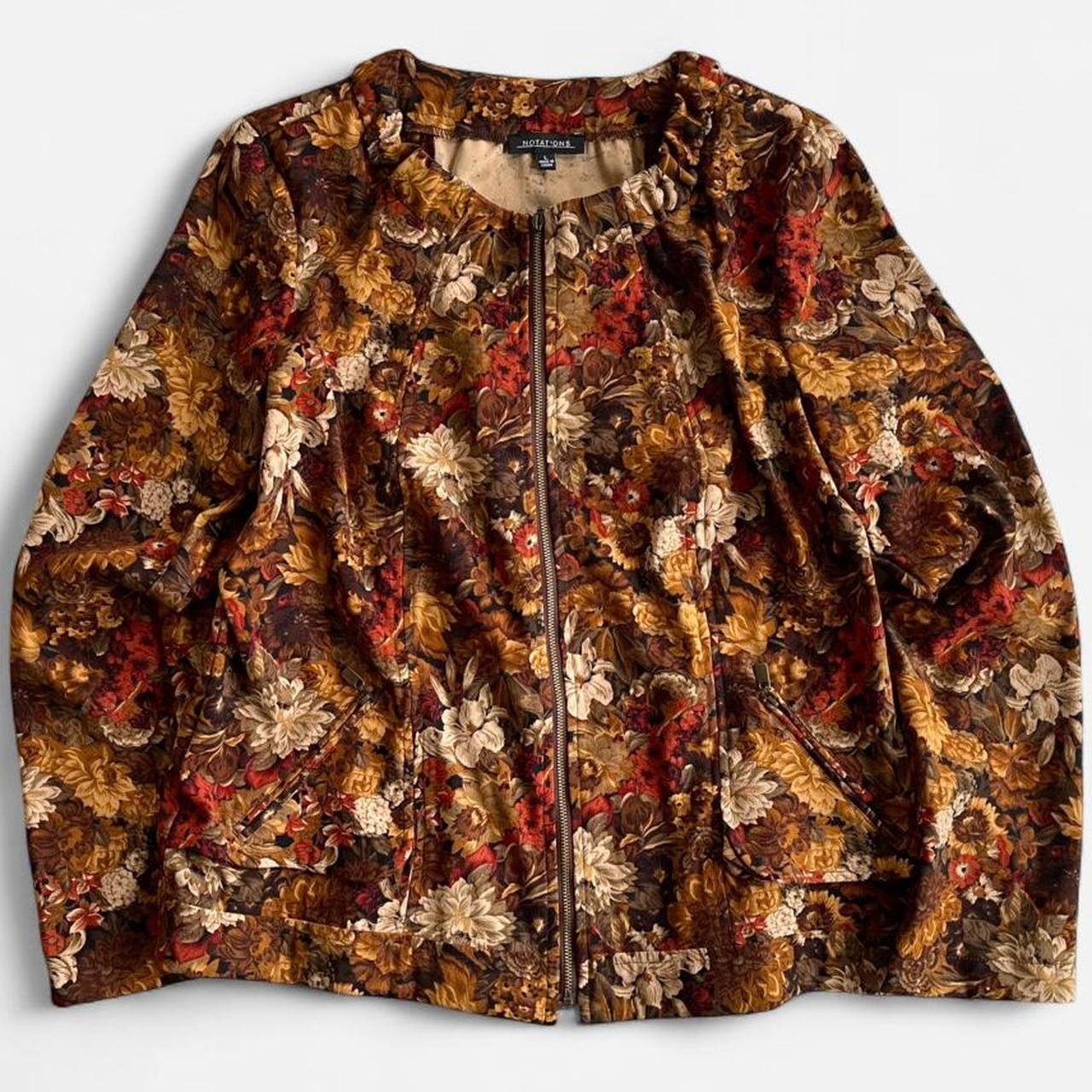 Notations Women's Shacket Jacket - Multi/Brown - … - image 1