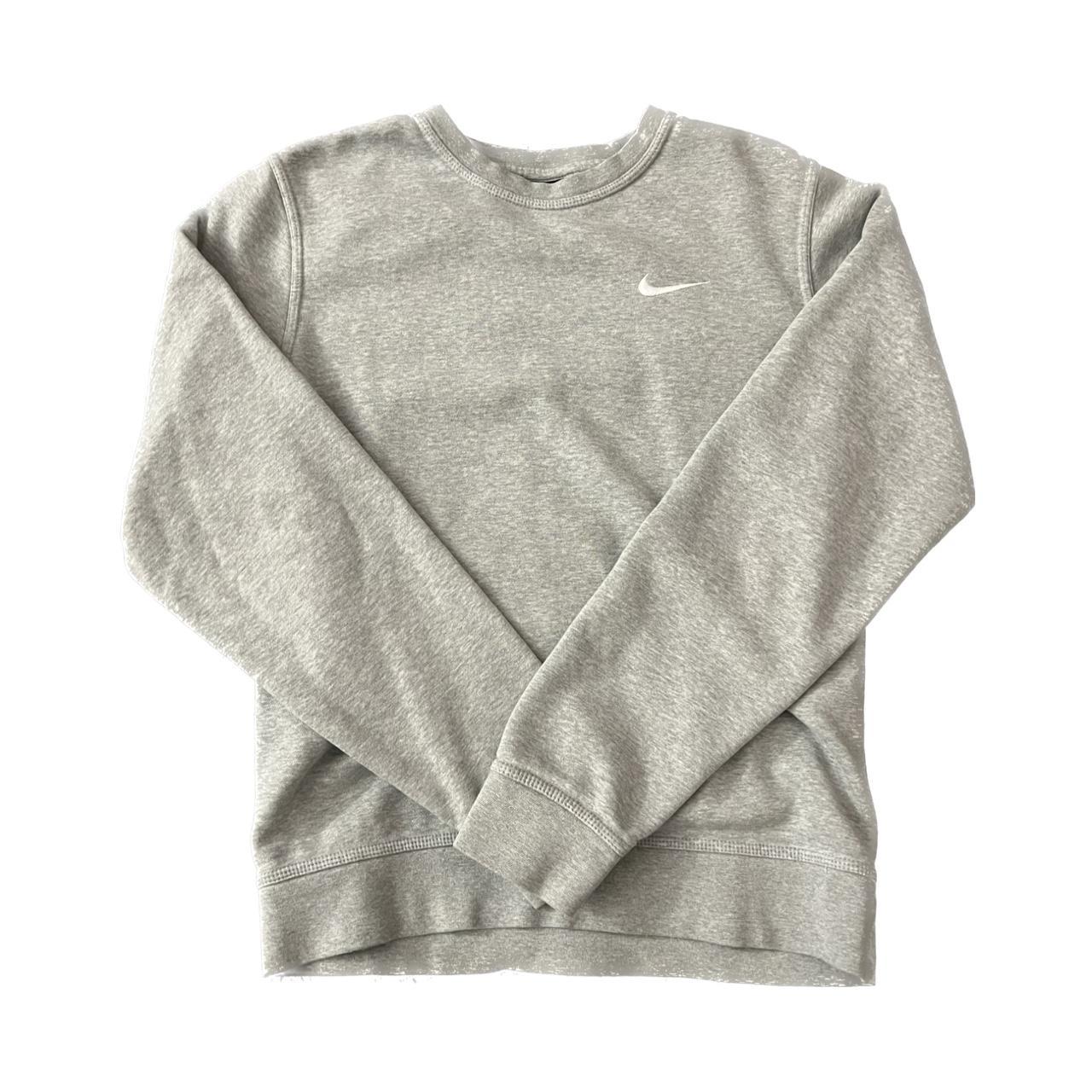 NIKE - men’s light grey Sweatshirt (S) - Depop