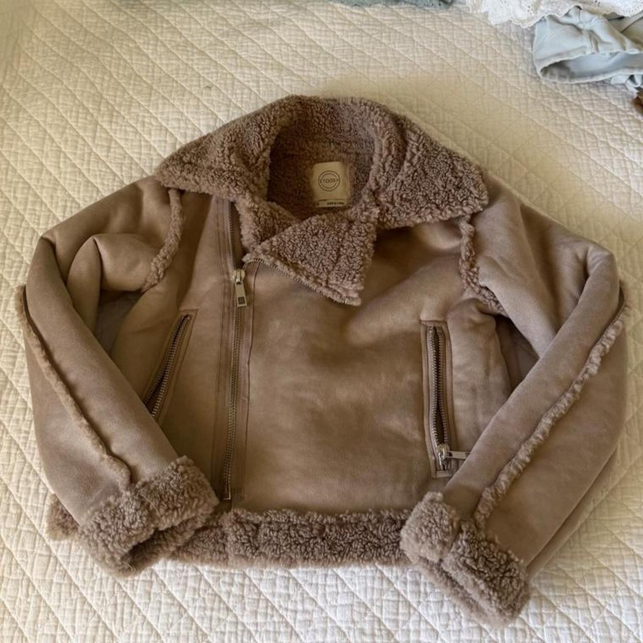 Francesca's women's brown and tan jacket