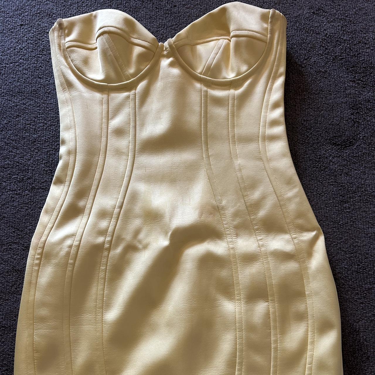 Cutest Gold Corset Satin Oh Polly Mini Dress It Depop