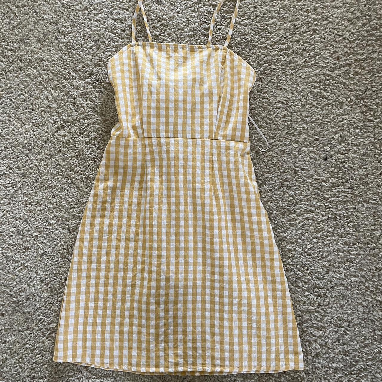 Tillys Women's Yellow and White Dress (2)