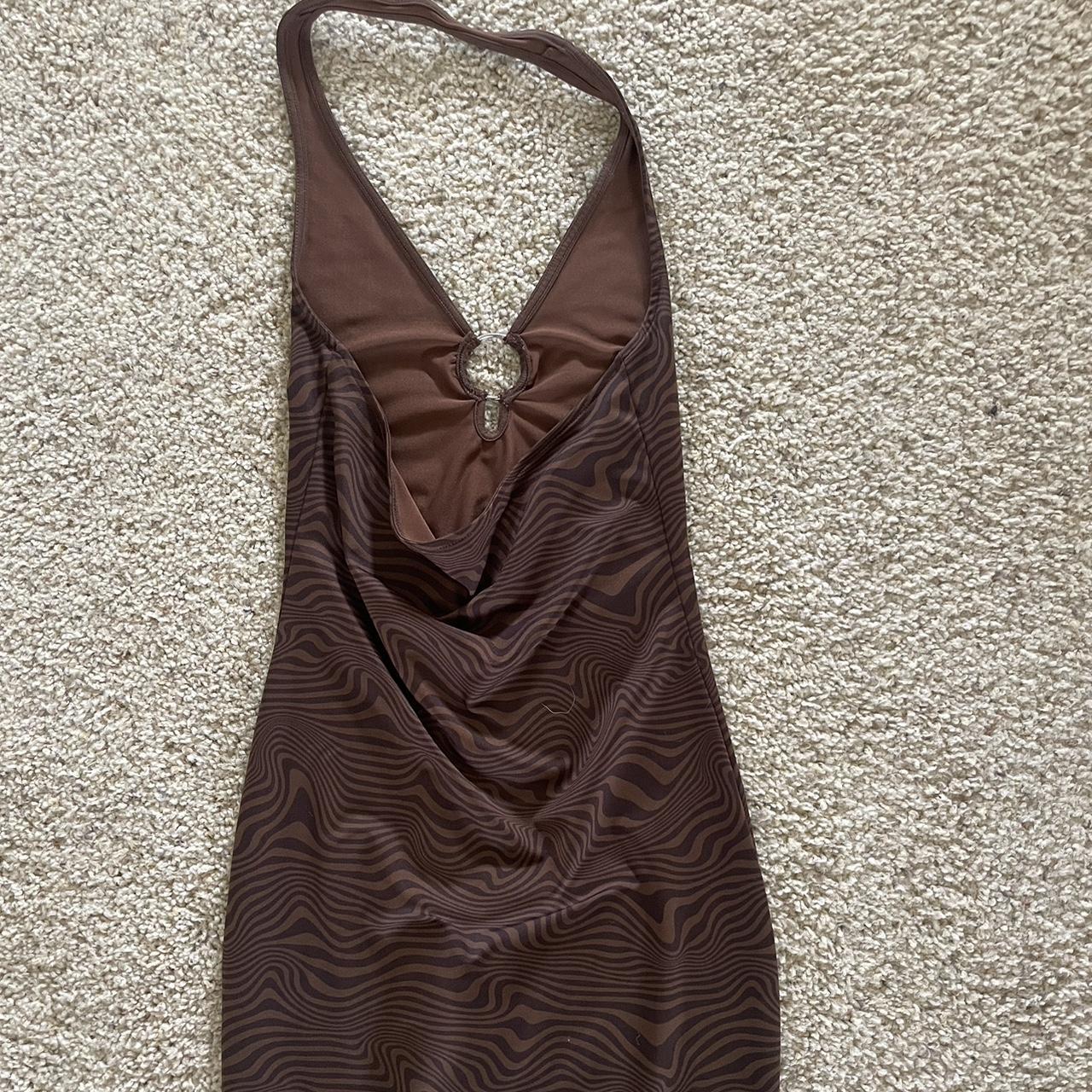 Women's Brown and Cream Dress (2)