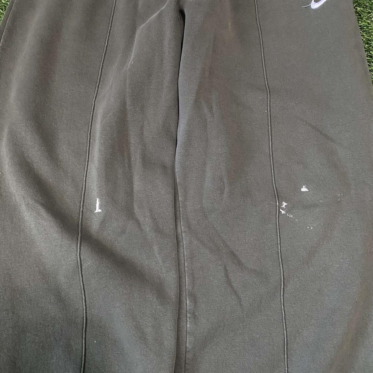 Olive green Nike sweat pants All flaws shown Dm... - Depop