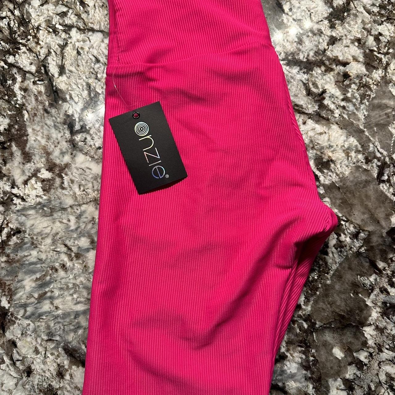 Onzie Hot pink ribbed leggings Brand new with tags!! - Depop