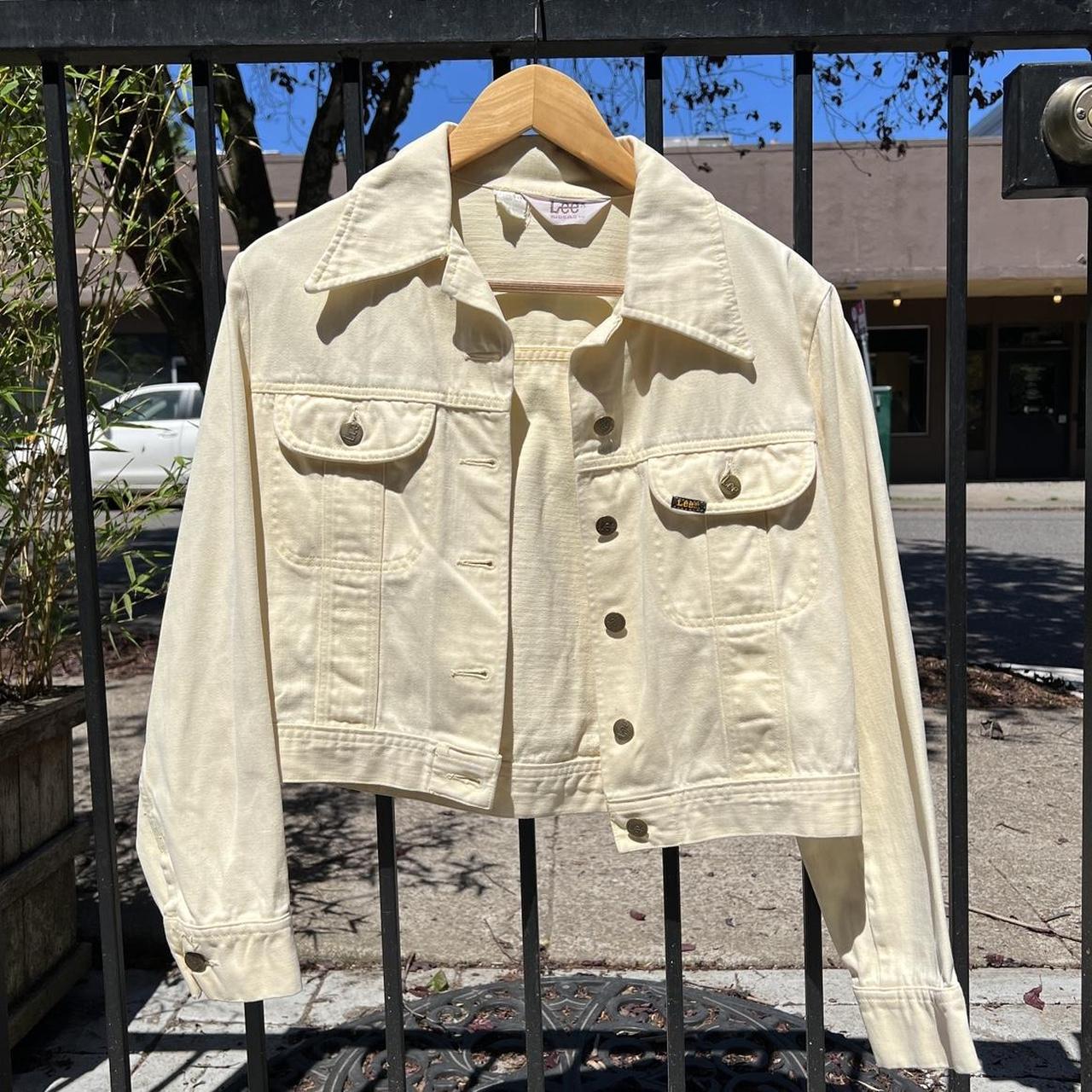 70s vintage cropped, boxy fit, moleskin LEE jacket... Depop