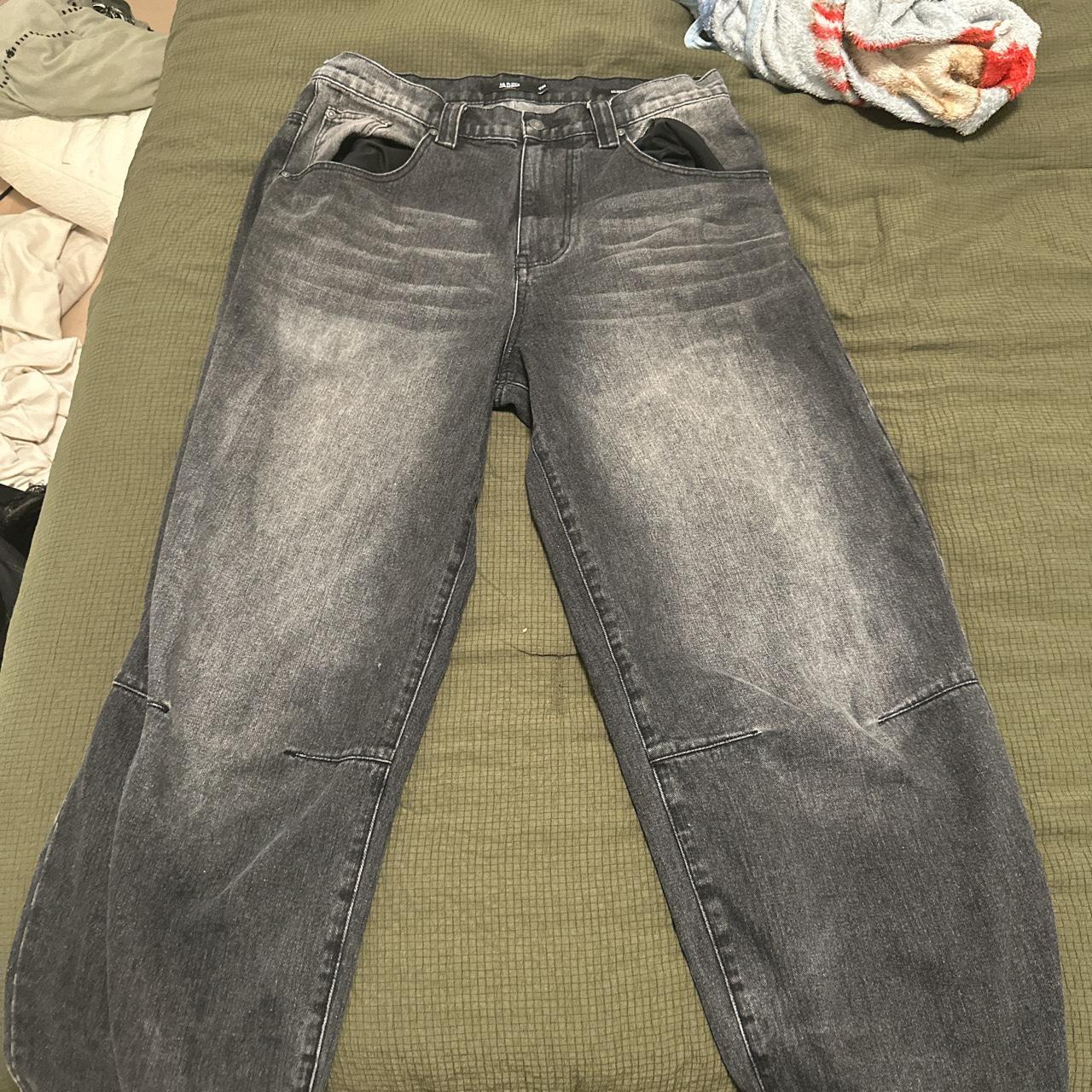 Jaded london baggy grey jeans The bottoms ripped... - Depop