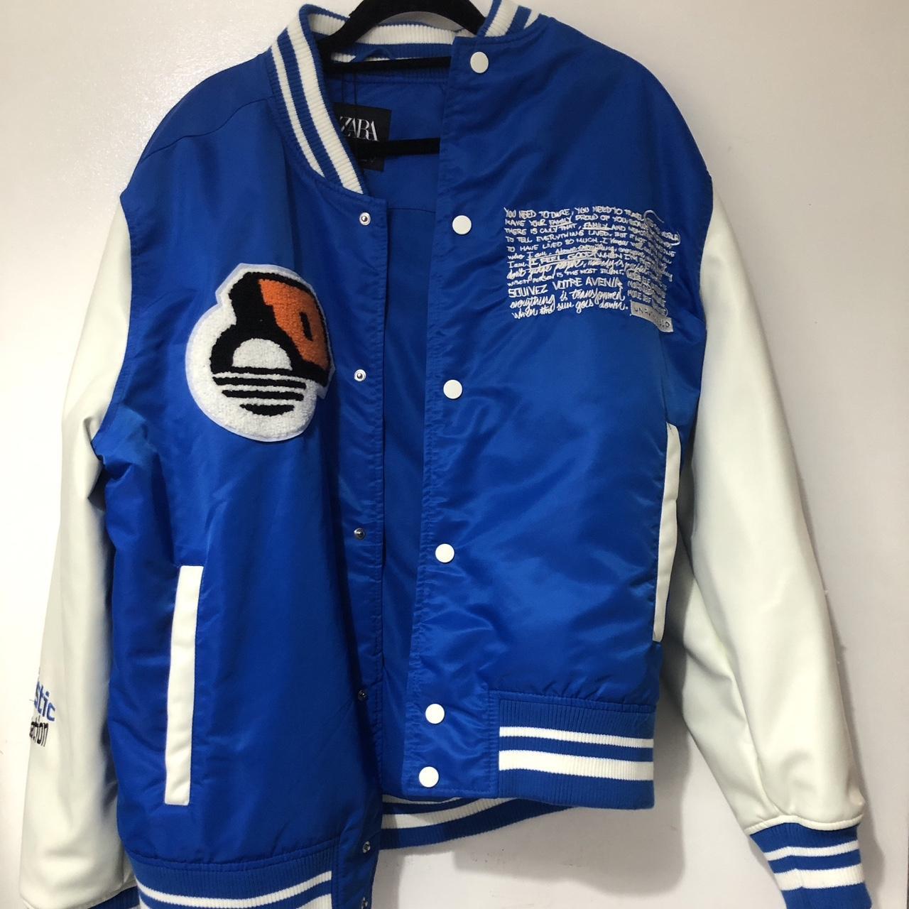 Zara baseball bomber jacket SIZE M - Depop