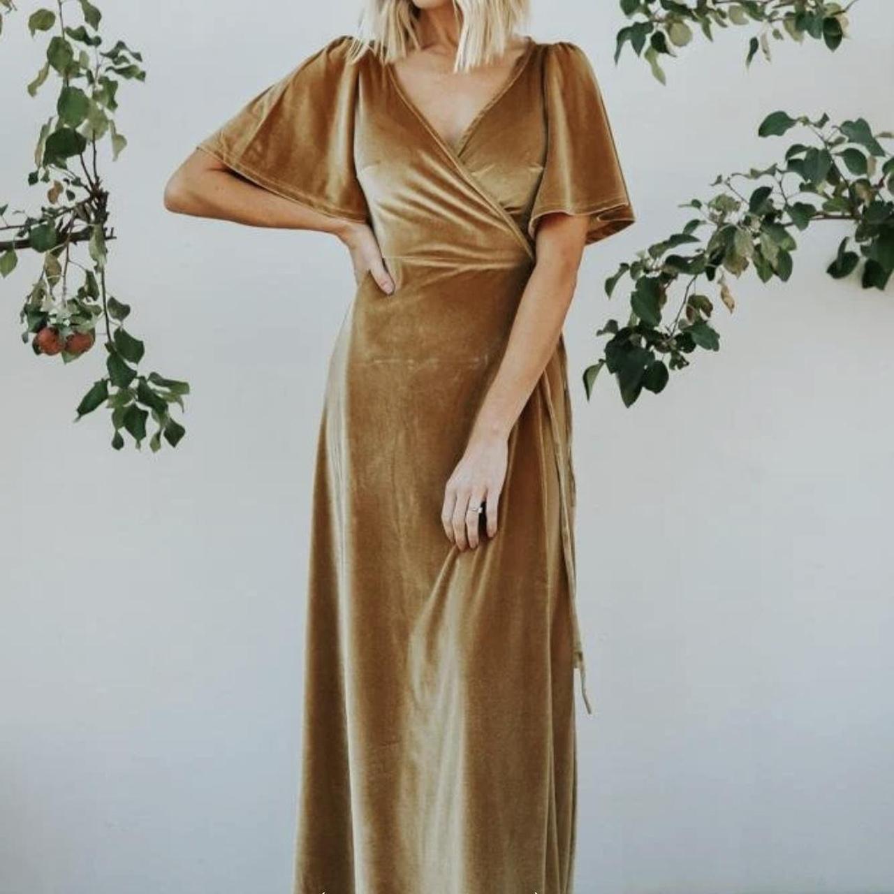 Meghan Velvet Wrap Maxi Dress | Spice