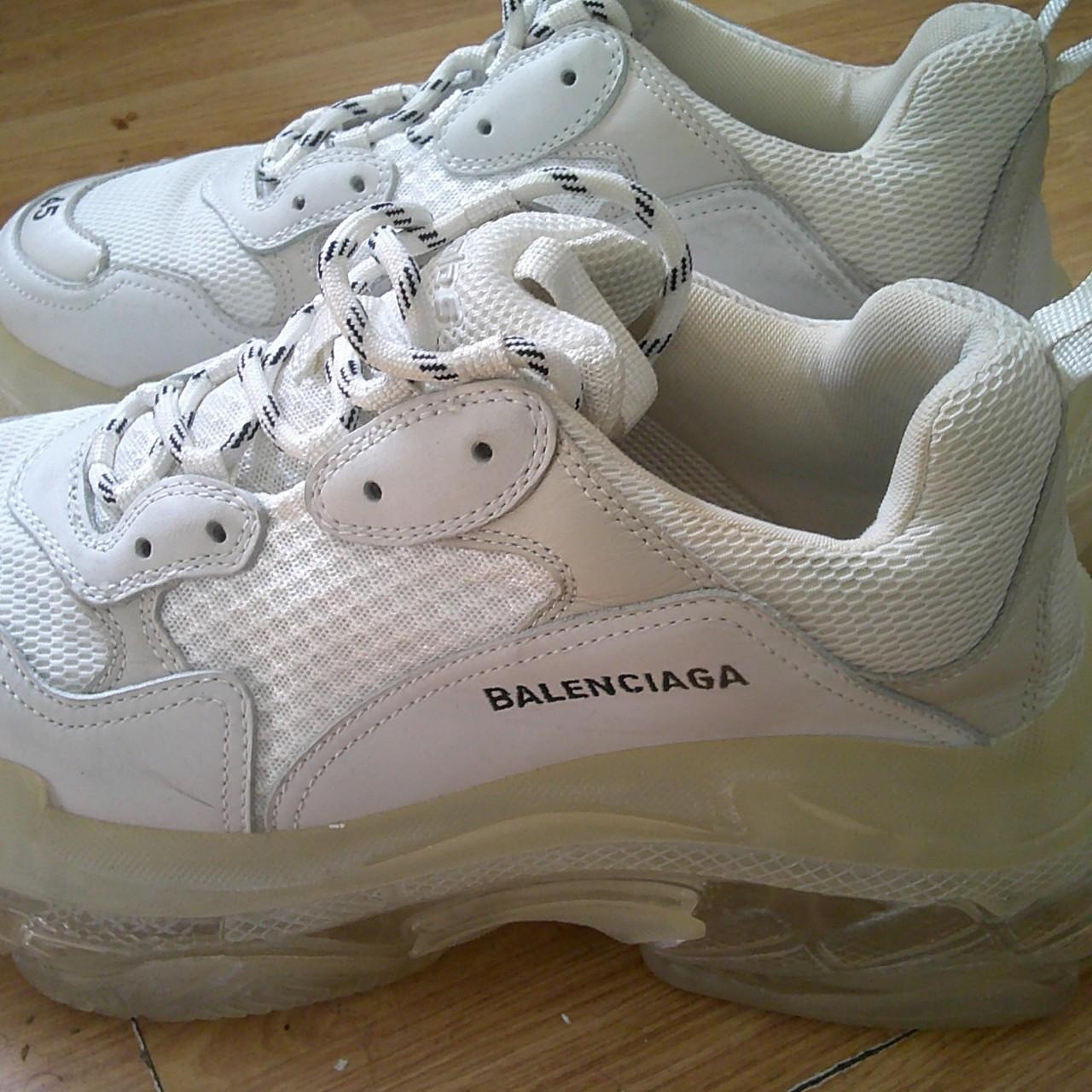 balenciaga triple s white used