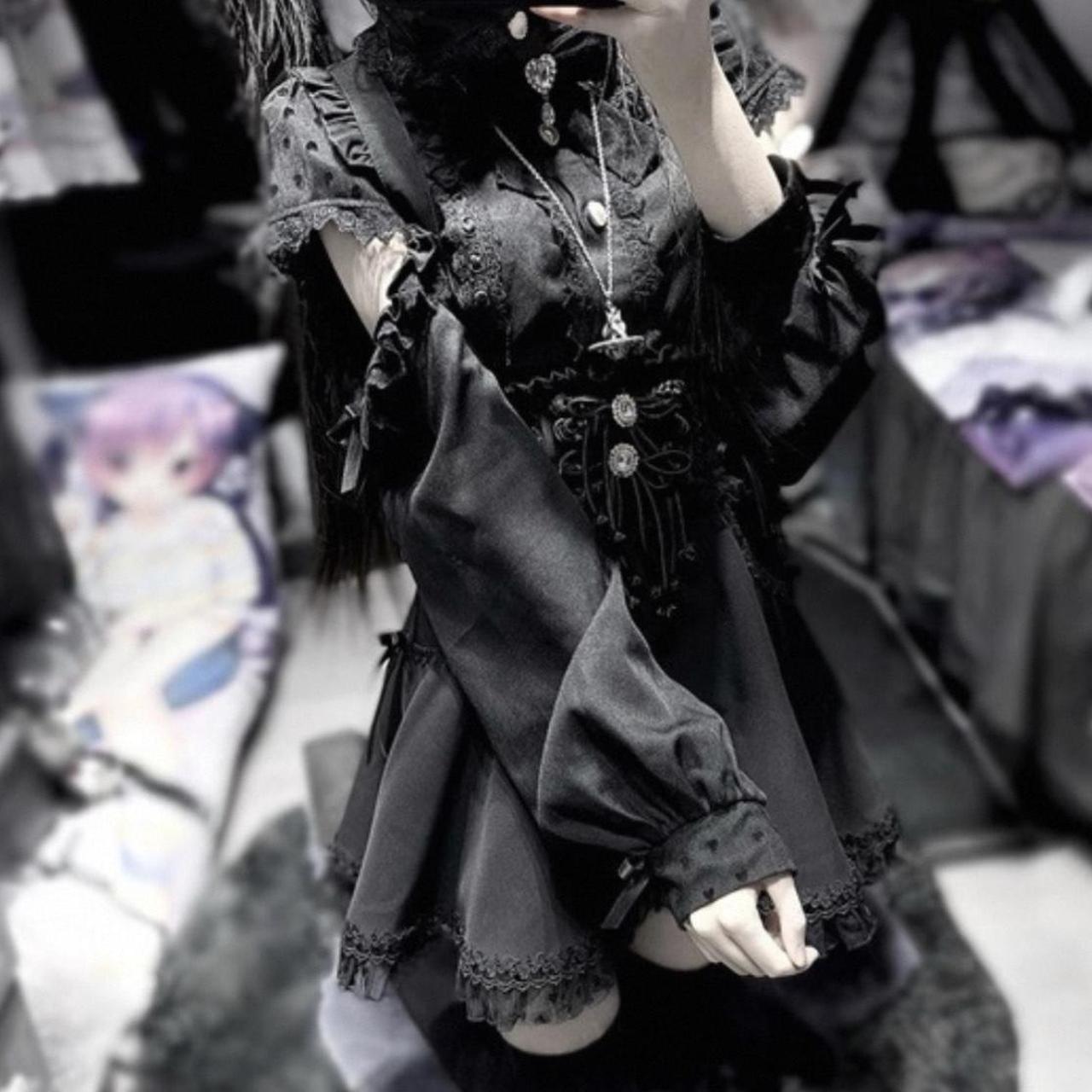 Angelic Pretty Chess chocolate JSK in white, only | Depop