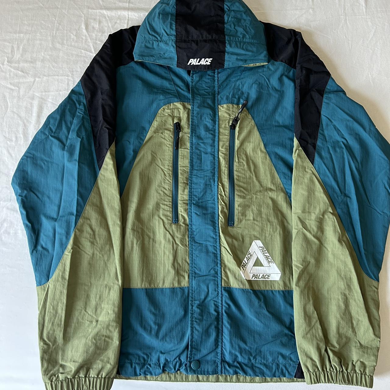 palace skateboards powder jacket olive/teal/black Depop