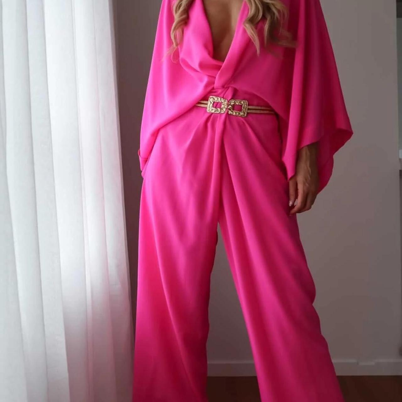 Women's Pink Jumpsuit Depop