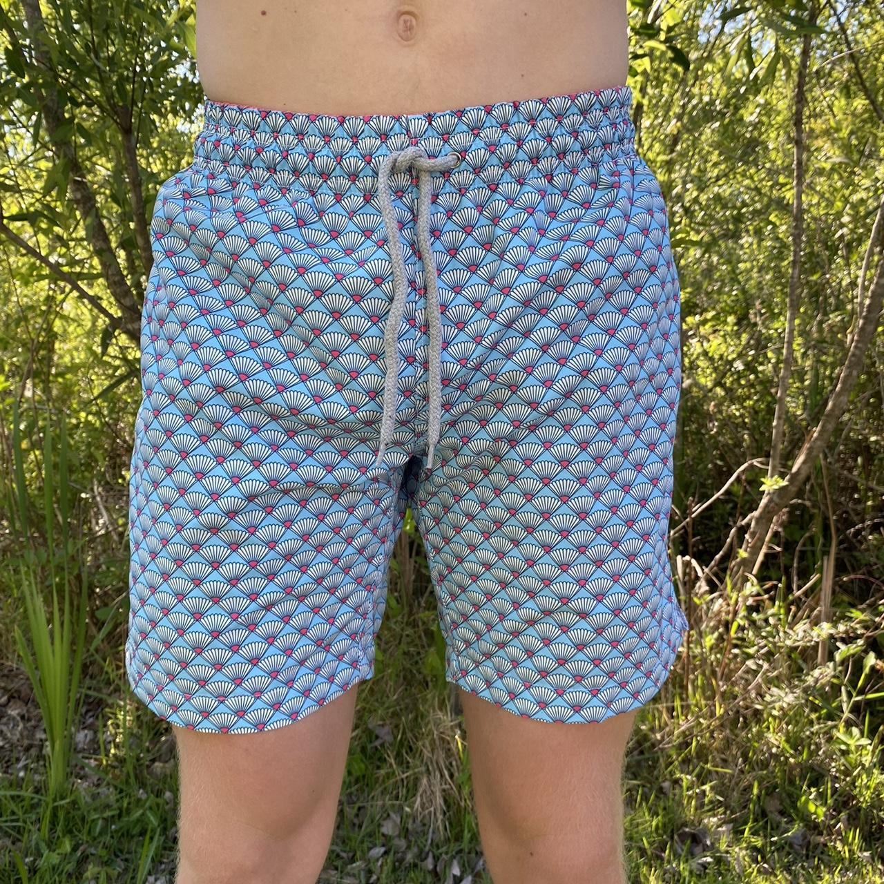 Men's Blue and Pink Swim-briefs-shorts (2)