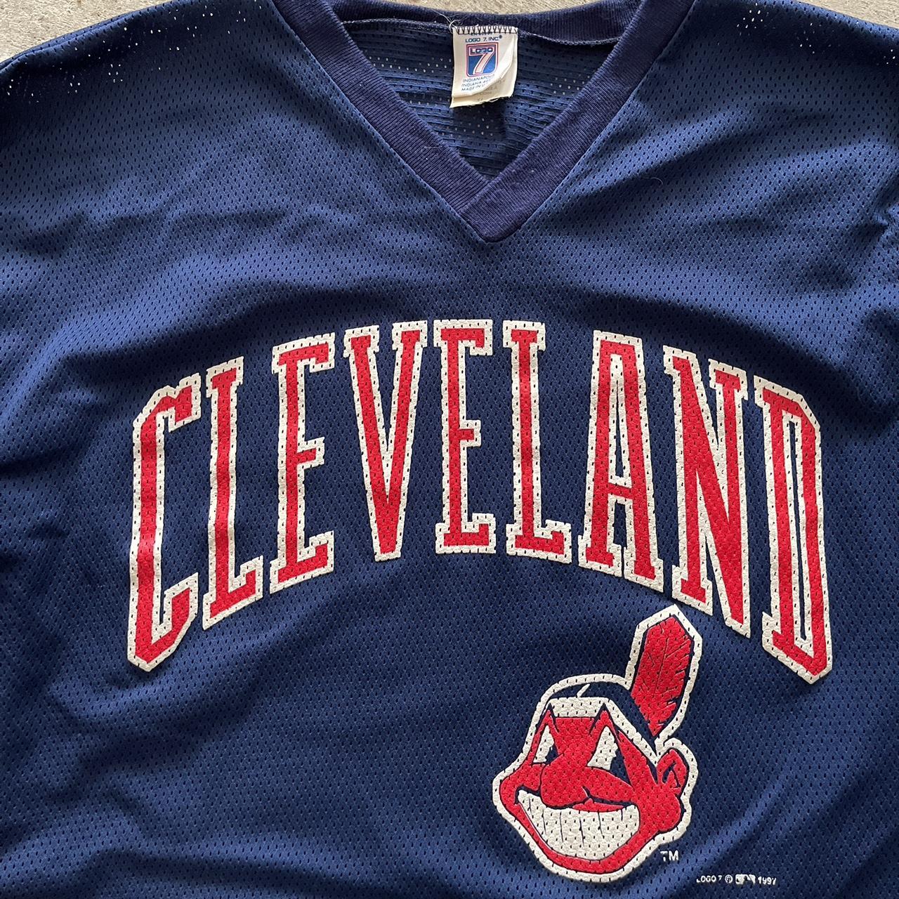 Vintage MLB Cleveland Indians Polo Tagged L true to - Depop