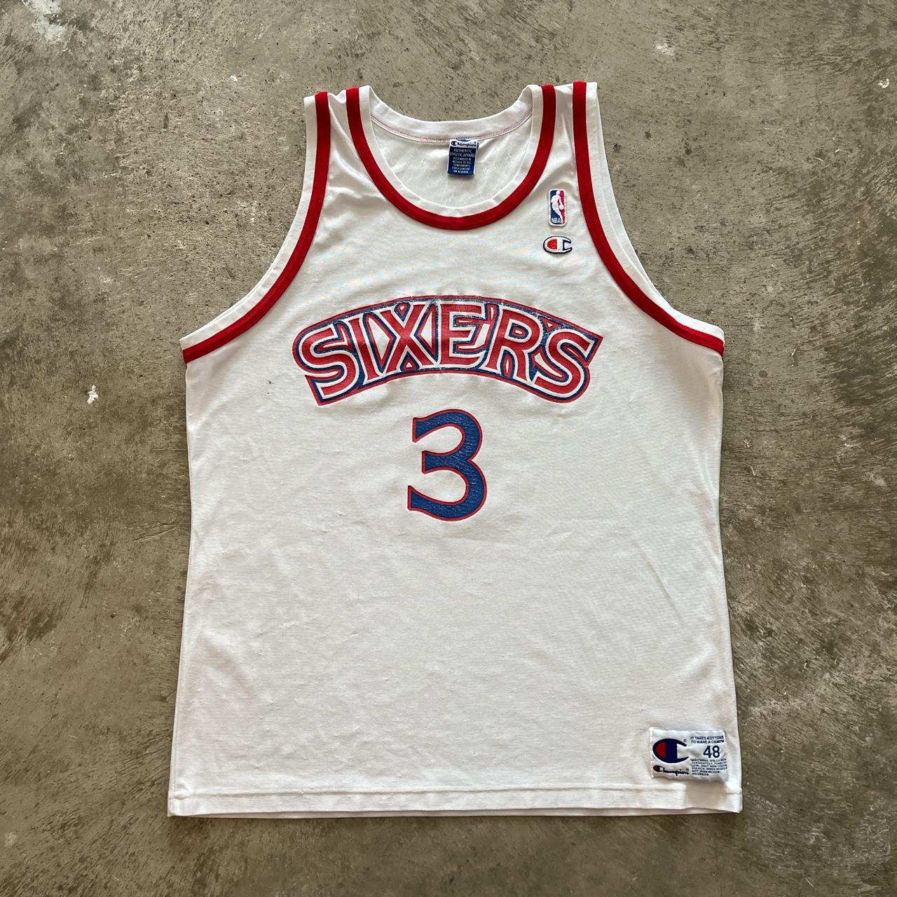 Champion Philadelphia 76ers Allen Iverson Jersey Sz - Depop