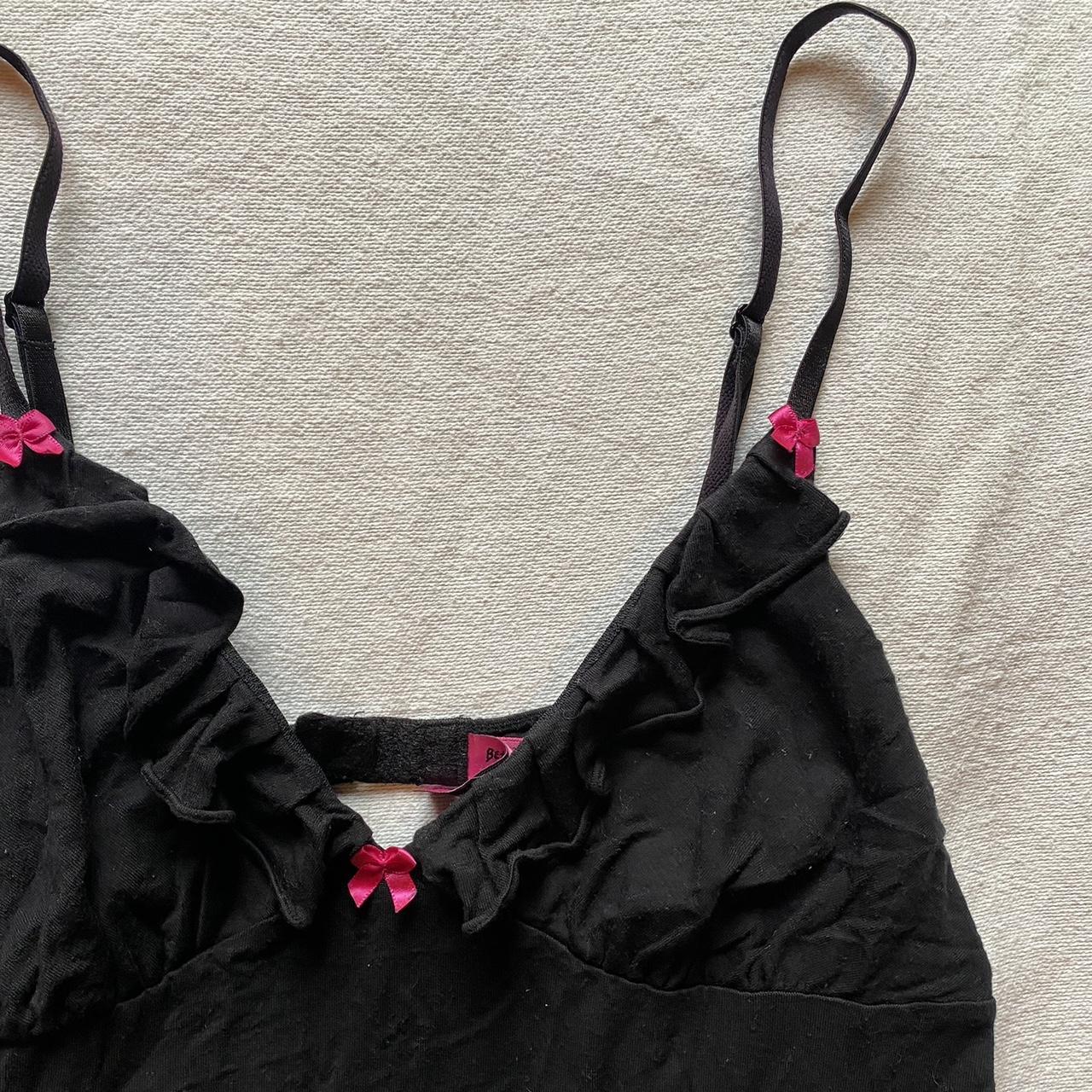 Betsey Johnson Women's Black and Pink Dress | Depop