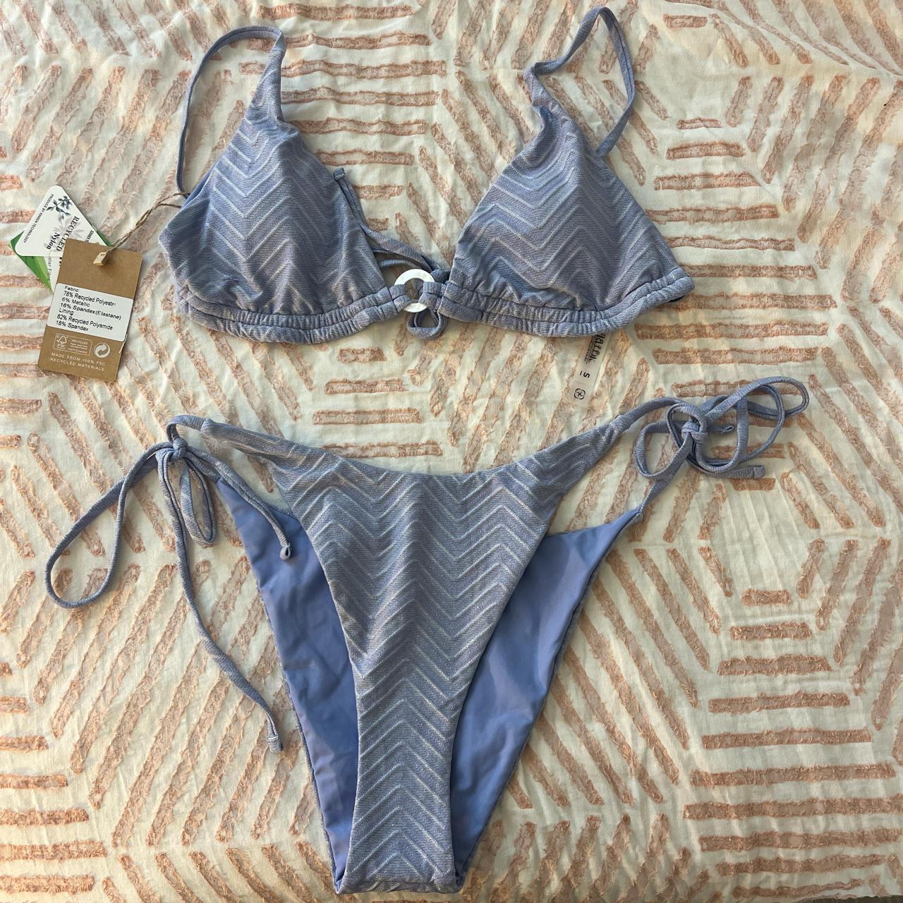 Periwinkle sparkly bikini size small top medium. Depop