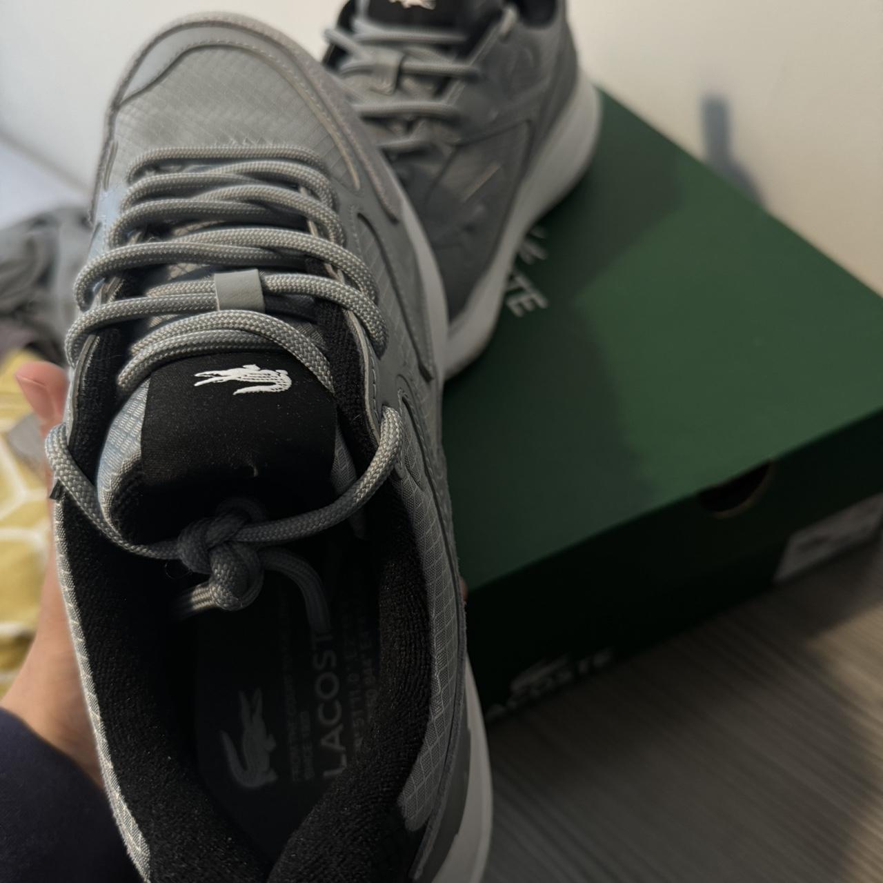 mens grey lacoste trainers