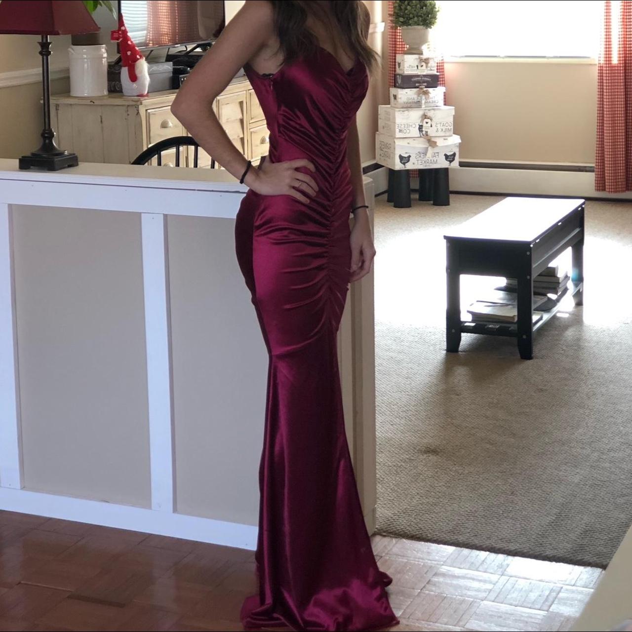 Macy's Women's Burgundy Dress Depop