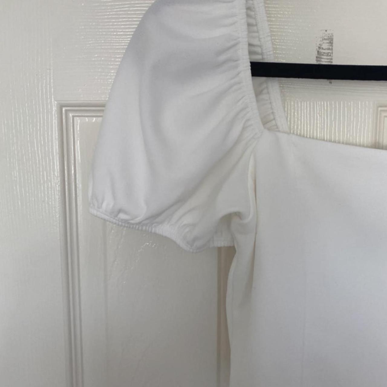 New Look White Puff Sleeve Corset Style Top