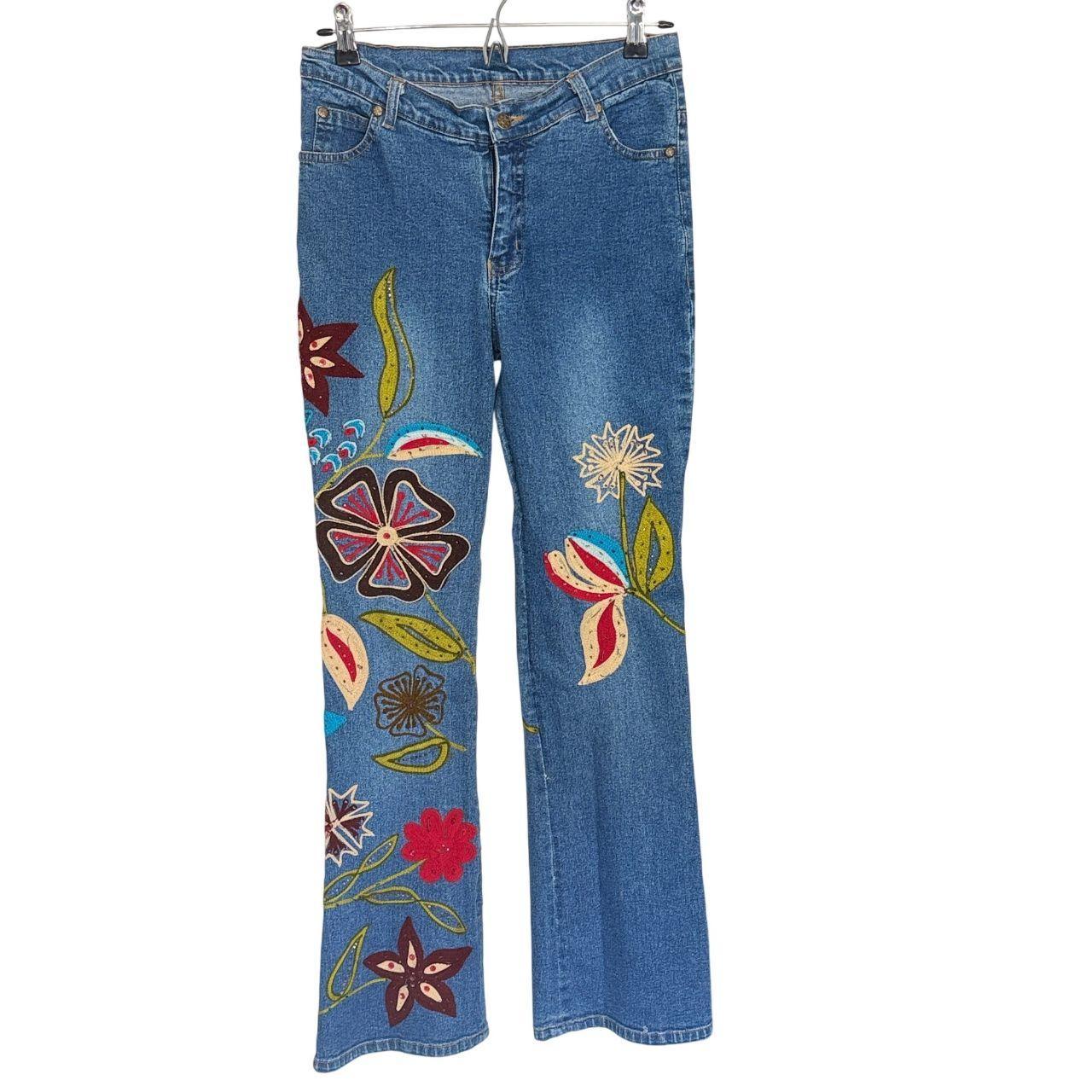 Source Unknown Women's Bootcut Embellished Jeans … - image 1
