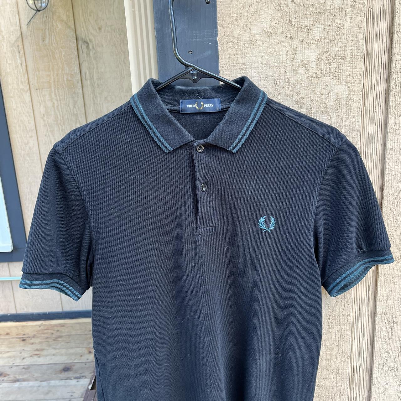 Fred Perry Men's Black and Grey Polo-shirts