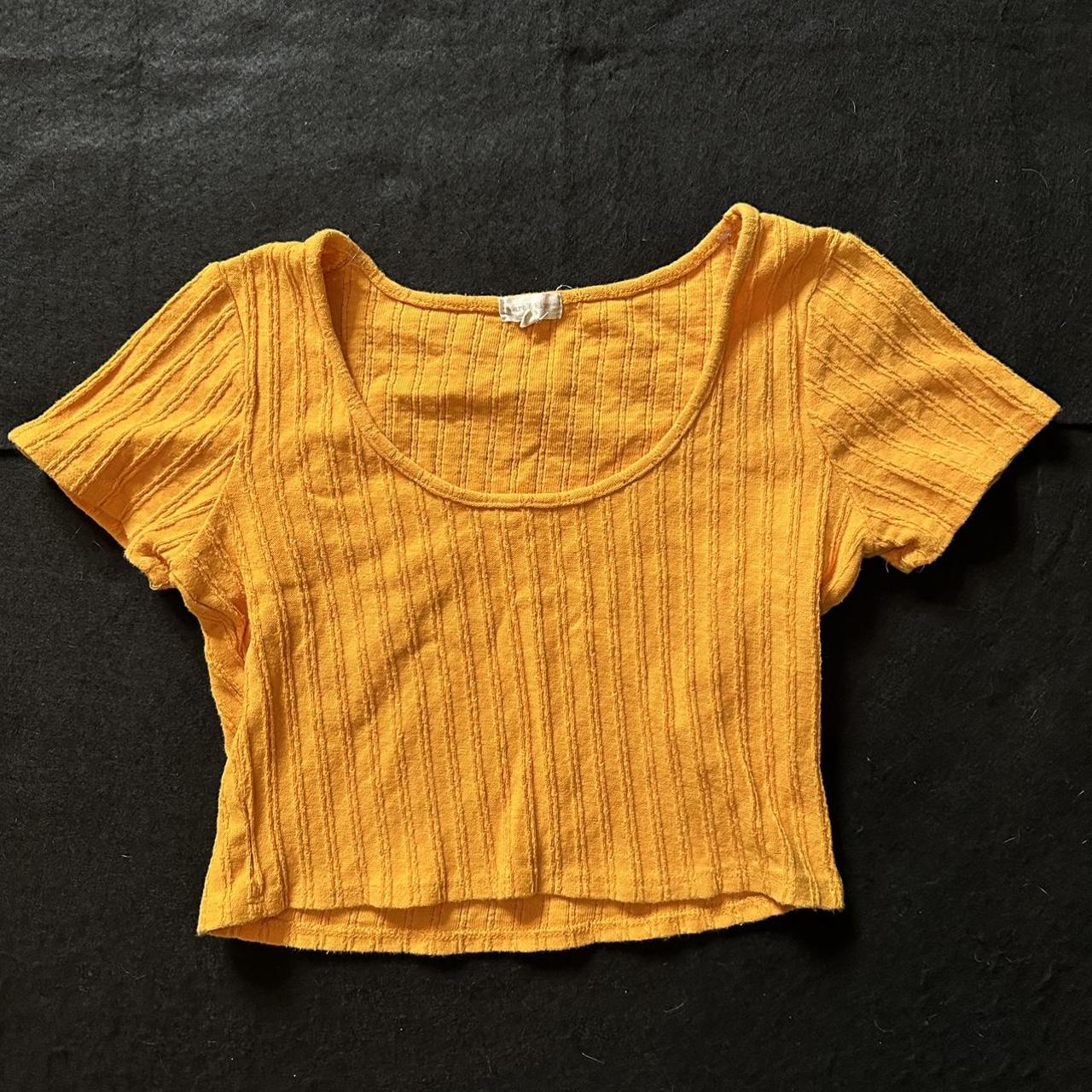 Women's Yellow and Orange Crop-top (3)