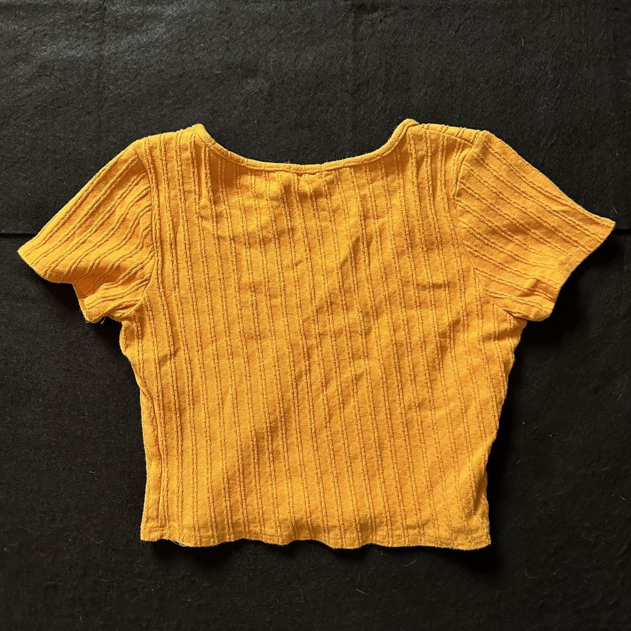 Women's Yellow and Orange Crop-top (4)