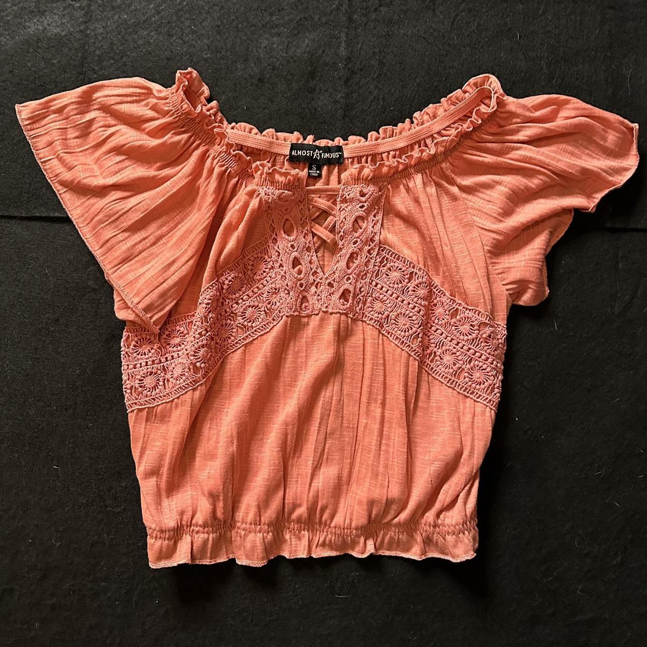 Almost Famous Women's Pink and Orange Crop-top (3)