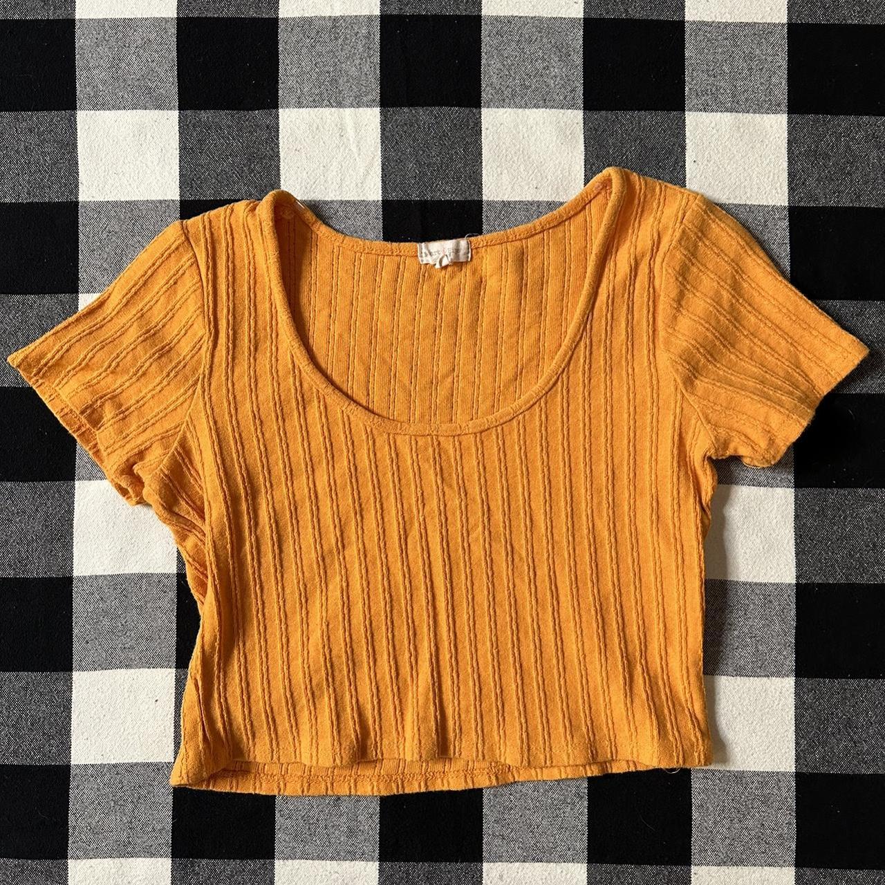 Women's Yellow and Orange Crop-top