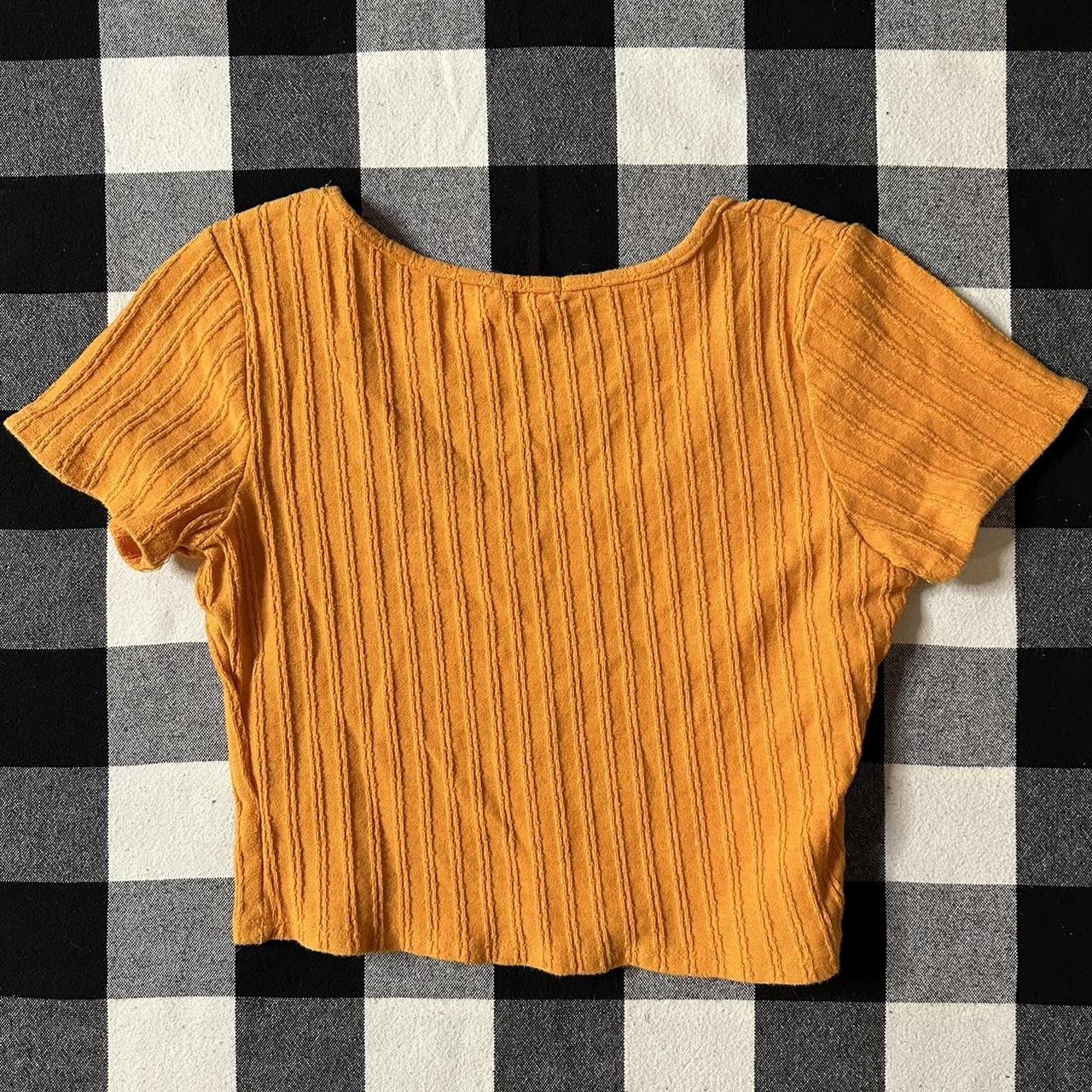 Women's Yellow and Orange Crop-top (2)