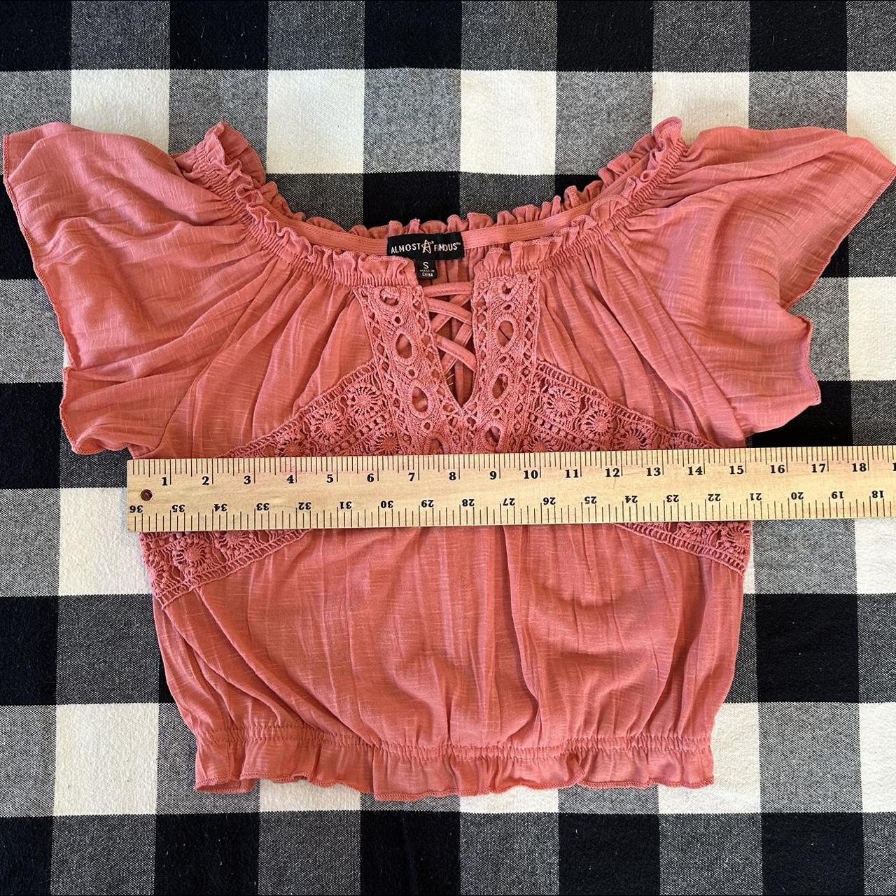 Almost Famous Women's Pink and Orange Crop-top