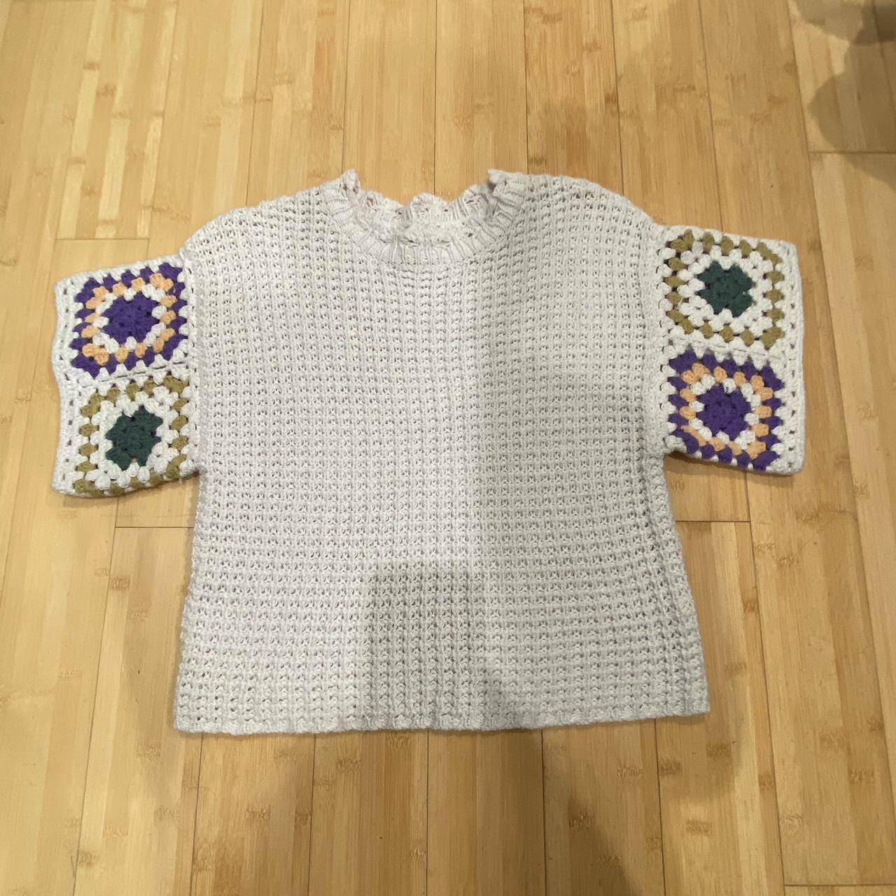 Target Women's White and Purple Jumper Depop