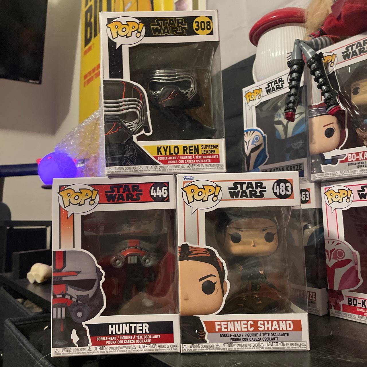 Kylo Ren, Hunter Bad Batch, Fennec Shand Funko Pops... - Depop