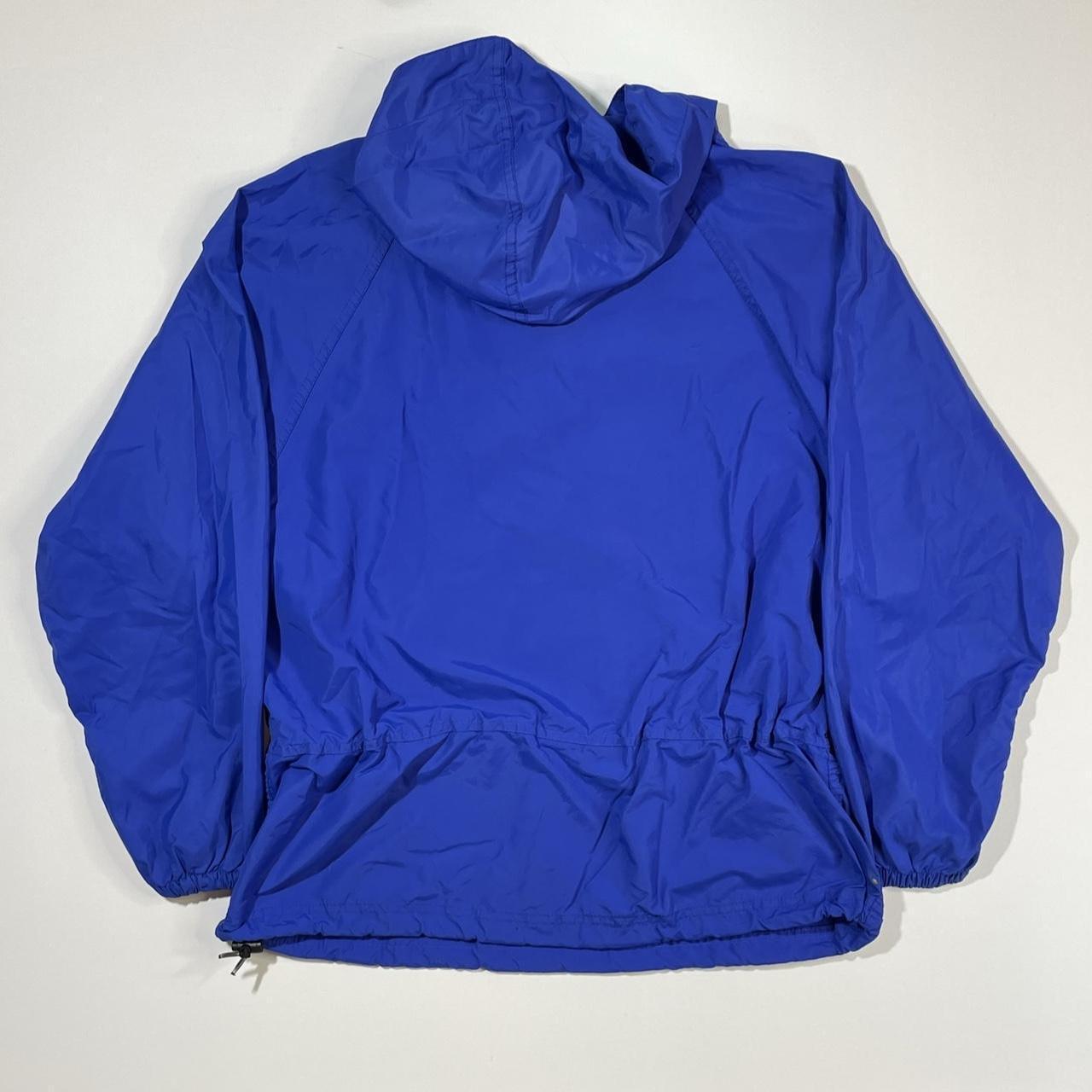 Vintage L.L.Bean Royal Blue Anorak Half Zip Rain... - Depop