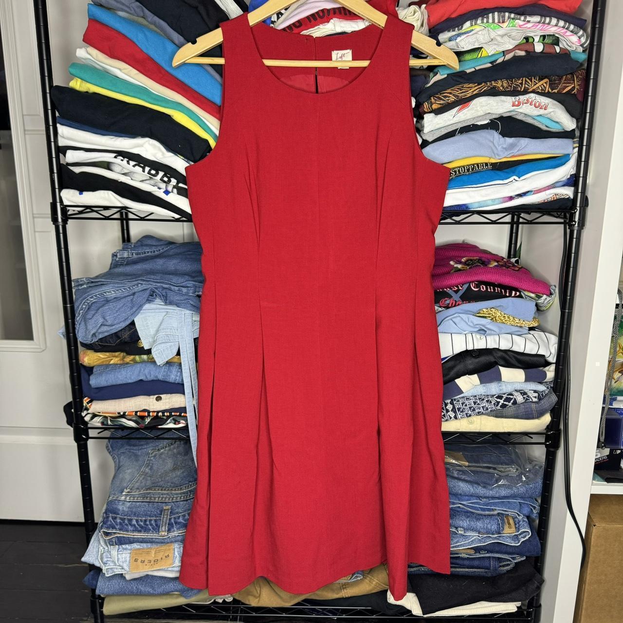 Ann taylor loft red dress best sale